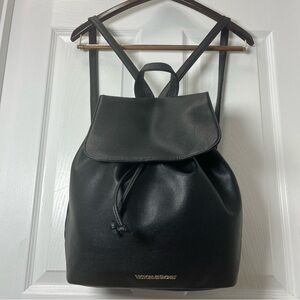 Victoria’s Secret Black Faux Leather Backpack